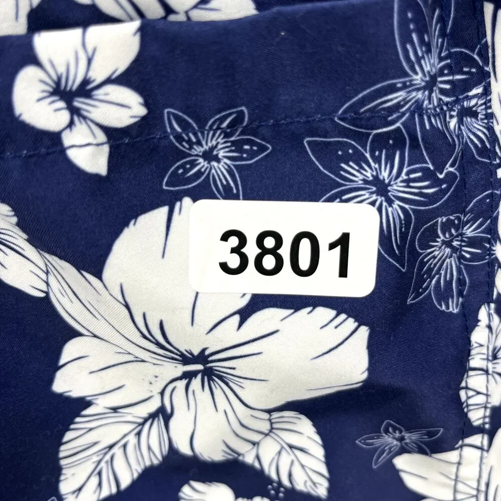 Amazon Essentials Board Swim Shorts Mens XXL Blue‎ White Floral Tropical Print